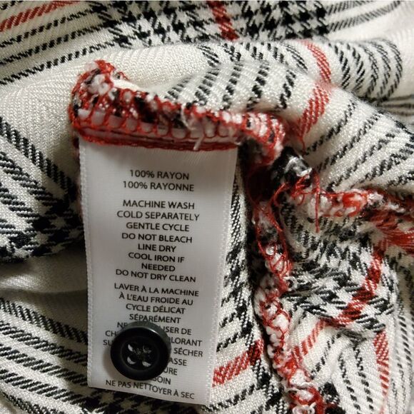 BEACHLUNCHLOUNGE Bailey Plaid Split Tail Button Up Shirt XL - Picture 7 of 8